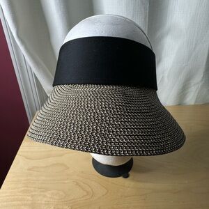 Straw Studios Black and Tan Women's Sun Visor